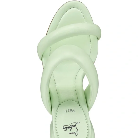 Christian Louboutin Inflama Sab 85 Block Heeled Sandals in Green Sz 39 Sz 9 - Picture 8 of 8